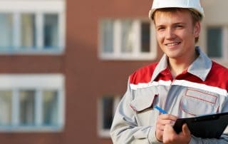 Inspector with clipboard