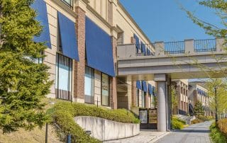 Commercial property in a shopping district