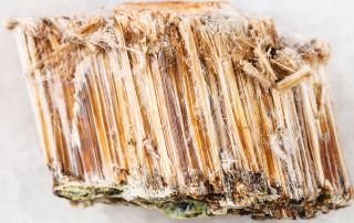 Close up of an asbestos sample