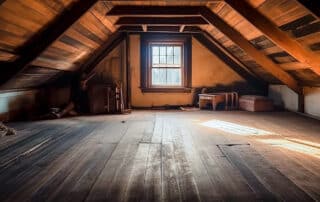 Interior of an attic
