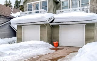 Snow covered house in the winter