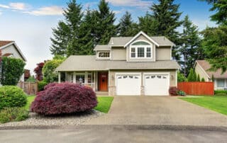Front yard and exterior of a family home